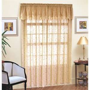  Hathaway Sand Embroidered Window Panel   54x63 Home 