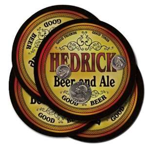 HEDRICK Family Name Brand Beer & Ale Coasters Everything 