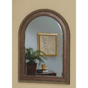  Wall Mirror with Arch Design in Copper Finish