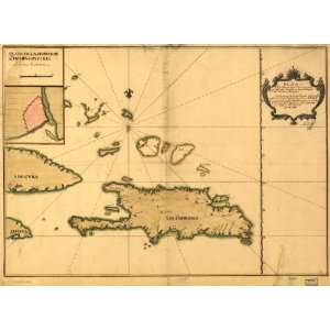  1755 map of Cuba, Jamaica etc.
