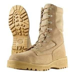   Hot Weather Steel Toe Combat Boots, Tan, Size 12r