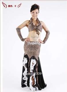 Belly Dance Costume 3pcs Set:Bra + Fishtail Skirt + Arm Gloves Dp1014 