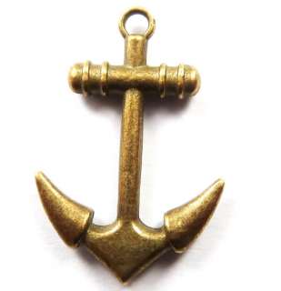  20pcs bronze plated anchor charms 29x20mm  