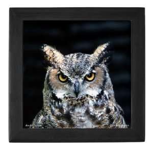  Great Horned Owl II Art Keepsake Box by  Baby