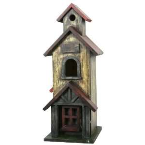  Link Direct A02533 UPS Wood Bird House with Red Door Pet 