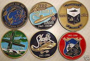 Skipjack Class Commemorative Submarine Coins USS SSN  