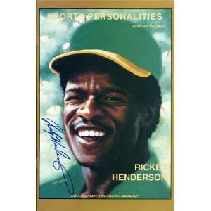  Rickey Henderson Autographed/Hand Signed Sports 