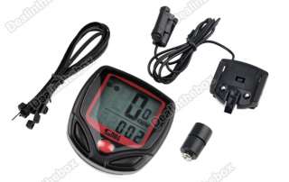 New Digital LCD Bike Bicycle Cycle Computer Odometer Speedometer+cable 