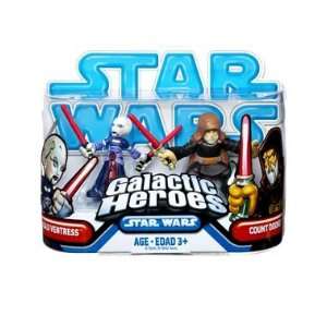   Galactic Heroes 2 Pack Asajj Ventress and Count Dooku Toys & Games