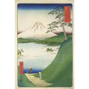   Gloss Stickers Japanese Art Utagawa Hiroshige Mt fuji
