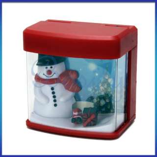 USB Desktop Decoration Mini Xmas Aquarium Gift LED Light Snowman Santa 