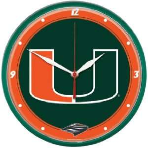  University of Miami Hurricanes Clock   Round Wall Sports 