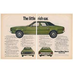 1970 American Motors Hornet SST Little Rich Car 2 Page Print Ad (45163 