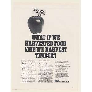  1979 Louisiana Pacific Harvest Food Like Timber Print Ad 