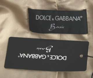 NEW DOLCE & GABBANA ladies beige LOGO puffer parka jacket S  