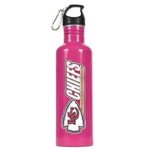  Kansas City Chiefs NFL 26oz Pink Aluminum Water Bottle 