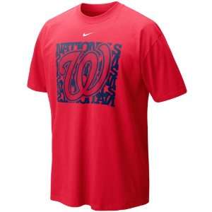  Nike Washington Nationals Red Undercover Logo T shirt 