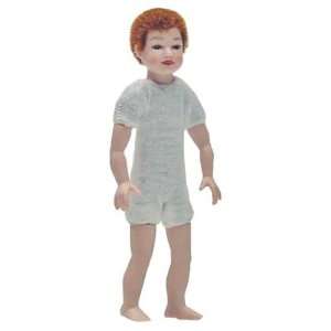  Dollhouse Miniature Unclothed Brunet Boy Doll by Heidi Ott 