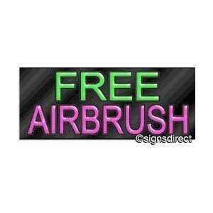  Free Airbrush Neon Sign  321, Background MaterialBlack 