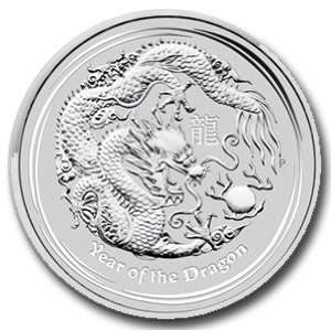  2012 10 oz Silver Australian Lunar Year of the Dragon Coin 