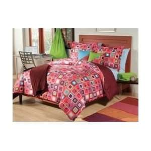  Dorm Room Set Pink Mosaic Bedding, Bath & Laundry Set 