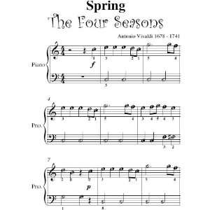 Spring Four Seasons Vivaldi Easiest Piano Sheet Music 