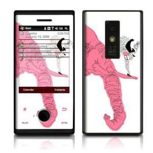Pink Elephant Design Protective Skin Decal Sticker for HTC Touch Pro 