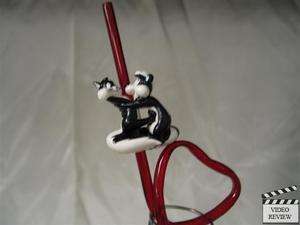 Pepe Le Pew sipper straw, Looney Tunes; Applause NEW  