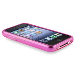 Pink Gel Hard Case Cover for Apple iPhone 3G 3GS  
