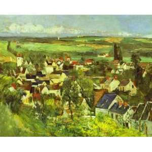  Oil Painting View of Auvers Paul Cezanne Hand Painted 