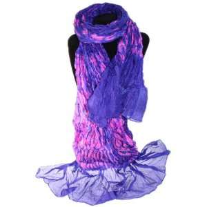  100% Silk Blue Pink Tie Dyed Scarf: Everything Else