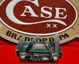 CASE XX 64052 SS CONGRESS KNIFE DARK PURPLE BONE HANDLES 2002 MIB 