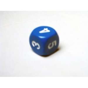   Dice Blue/White Opaque 16mm Averaging d6 (2 3 3 4 4 5) Toys & Games