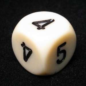   Dice Ivory/Black Opaque 16mm Averaging d6 (2 3 3 4 4 5) Toys & Games