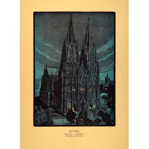  1929 Print Cologne Cathedral German Gothic Architecture 