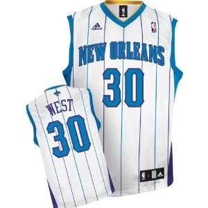  Adidas New Orleans Hornets David West Replica Home Jersey 