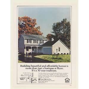  1979 Ryan Homes Farmbrook Estates Toledo Ohio Print Ad 