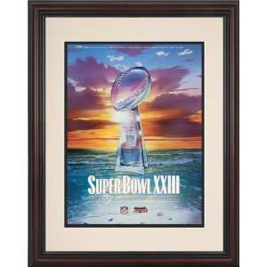  Framed 8.5 x 11 Super Bowl XXIII Program Print  Details 