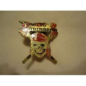  Pirates of the Carribean Skull Metal Gold Tone Lapel Pin 1 
