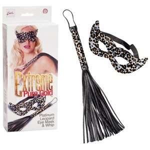  Extreme Pure Gold™   Platinum Leopard Eye Mask & Whip 