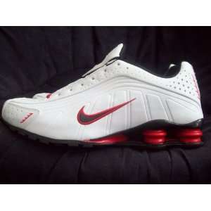  Mens Nike Shox R4 White Red Black Size 12 Sports 