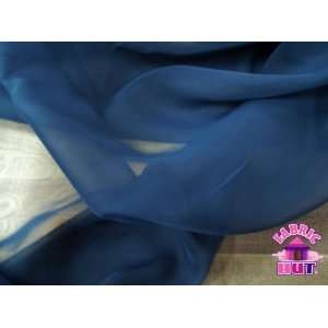   Navy Blue Polyester Chiffon Fabric By The Yard Arts, Crafts & Sewing
