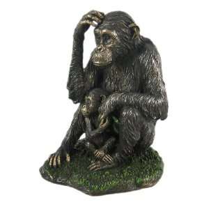  Mother And Child Chimpanzee Statue Baby Chimp Ape