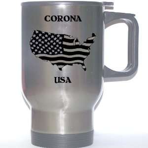  US Flag   Corona, California (CA) Stainless Steel Mug 