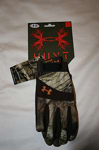 New Mens Under Armour ColdGear Camo Hunting Idylwild Gloves   Mossy 