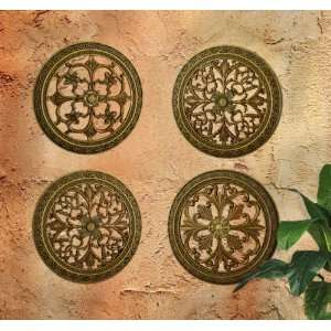  Tuscan Medallion Wall Plaques (Set of 4)