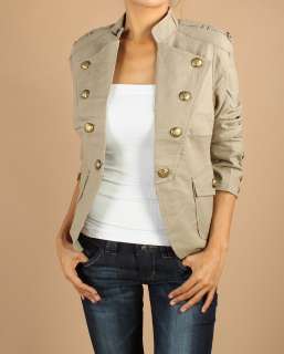   Design Cotton twill Military Blazer Jacket Stylish Outwear  