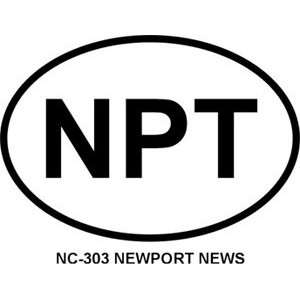  Newport News Oval Bumper Sticker Automotive