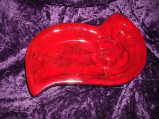 VINTAGE 1970s DANESI ARTS CANADA RED GROOVY ASHTRAY EUC  