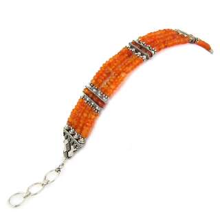 Necklace Earring Bracelet Jewelry Sets in Carnelian Gem  